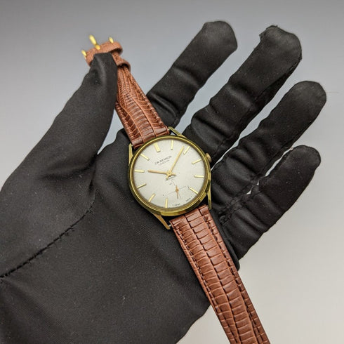 英国ヴィンテージ ベンソン 紳士用腕時計 金張りケース 17石 動作良好